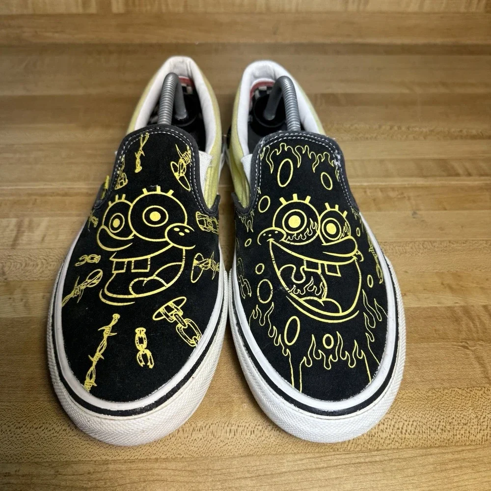 Vans x Gigliotti SpongeBob SquarePants Slip On Black Yellow Men's Size 11